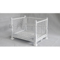 Foldable storage cage with wheels Metal Box Barbed Wire Storage Cage / Rack